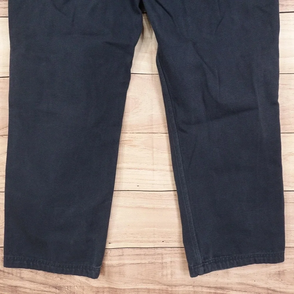 Duluth Trading Co Canvas Pants Mens 38x30 Blue Relaxed Fit Workwear